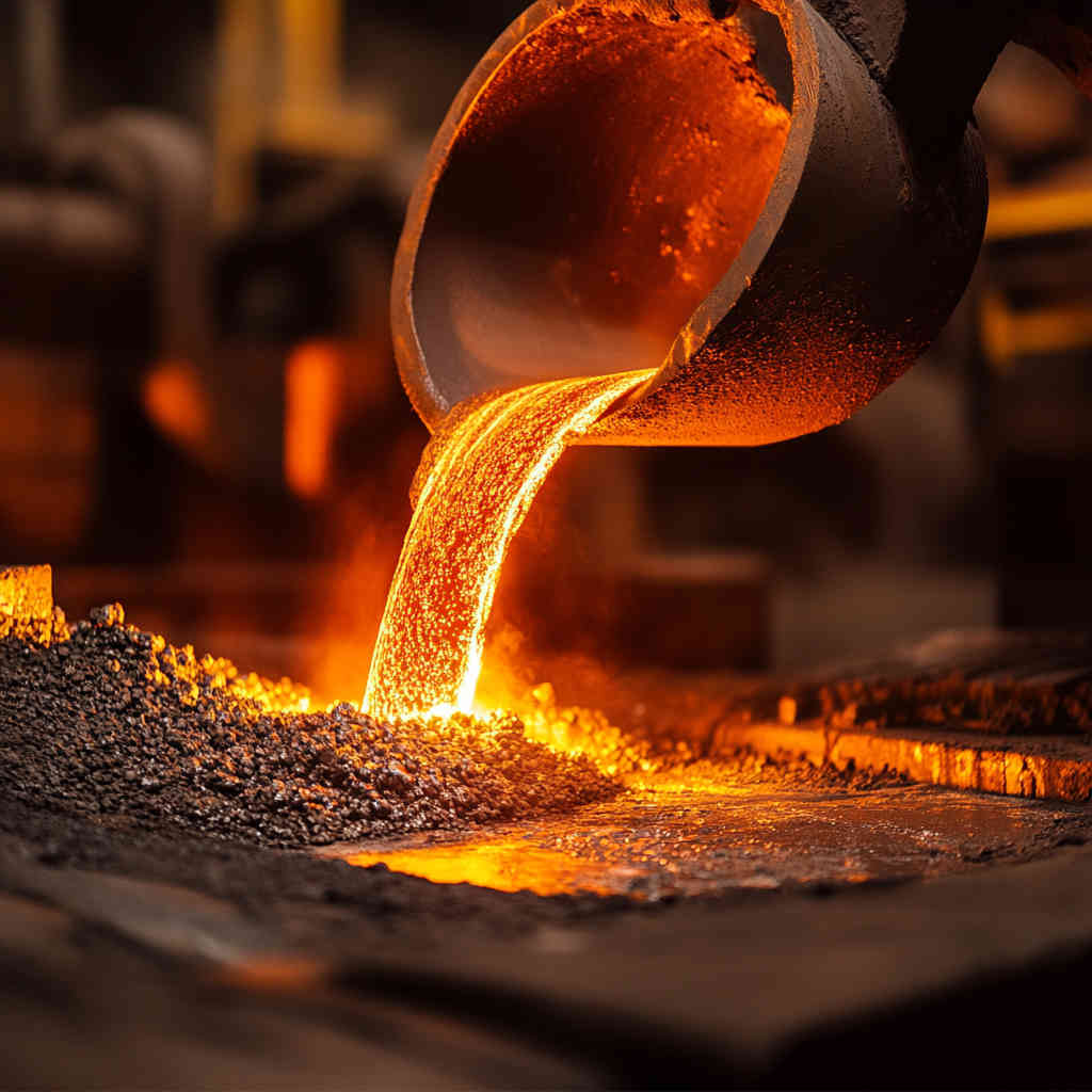 Melting and refining process in carbon steel manufacturing